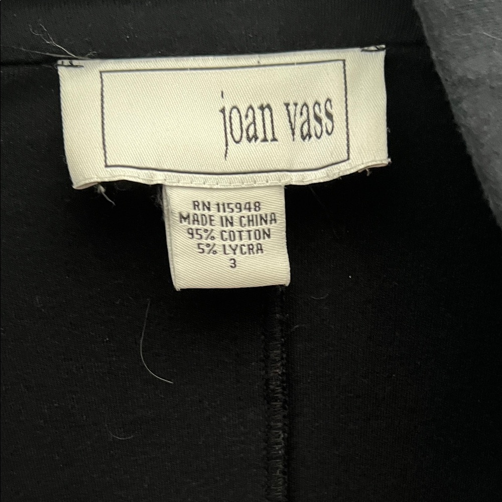 Joan Vass Classic Black Jacket